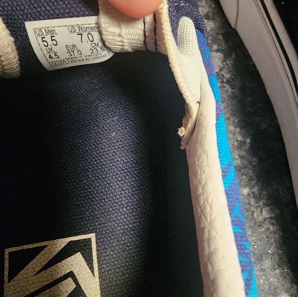 Vans Size 7 Slip On Shoes Women's Blue Canvas Casual‎ - Picture 6 of 7